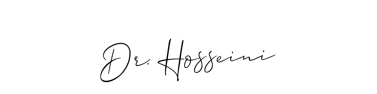 Use a signature maker to create a handwritten signature online. With this signature software, you can design (Allison_Script) your own signature for name Dr. Hosseini. Dr. Hosseini signature style 2 images and pictures png