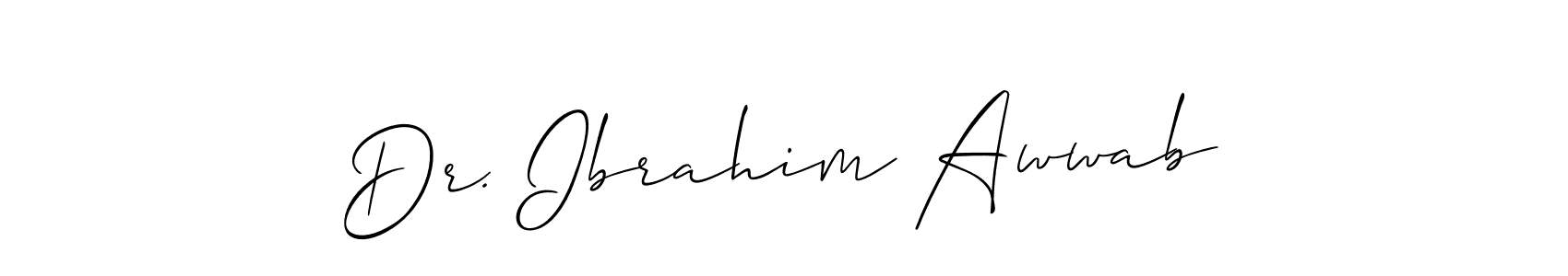 Make a short Dr. Ibrahim Awwab signature style. Manage your documents anywhere anytime using Allison_Script. Create and add eSignatures, submit forms, share and send files easily. Dr. Ibrahim Awwab signature style 2 images and pictures png