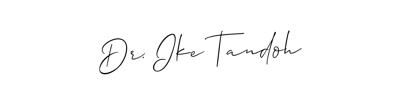 Similarly Allison_Script is the best handwritten signature design. Signature creator online .You can use it as an online autograph creator for name Dr. Ike Tandoh. Dr. Ike Tandoh signature style 2 images and pictures png