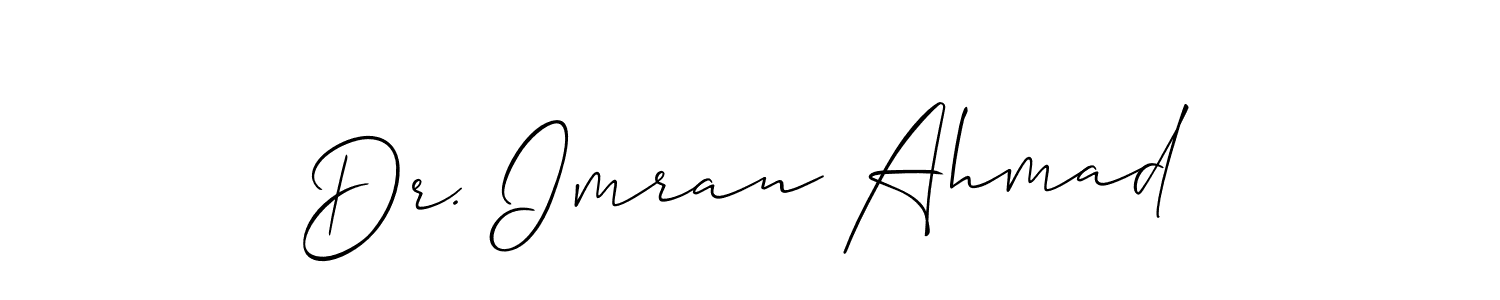 Allison_Script is a professional signature style that is perfect for those who want to add a touch of class to their signature. It is also a great choice for those who want to make their signature more unique. Get Dr. Imran Ahmad name to fancy signature for free. Dr. Imran Ahmad signature style 2 images and pictures png