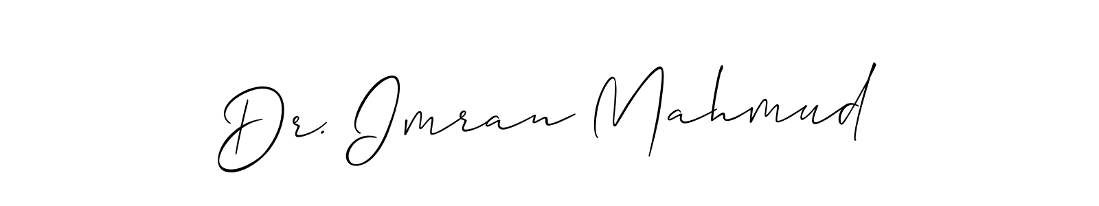 This is the best signature style for the Dr. Imran Mahmud name. Also you like these signature font (Allison_Script). Mix name signature. Dr. Imran Mahmud signature style 2 images and pictures png