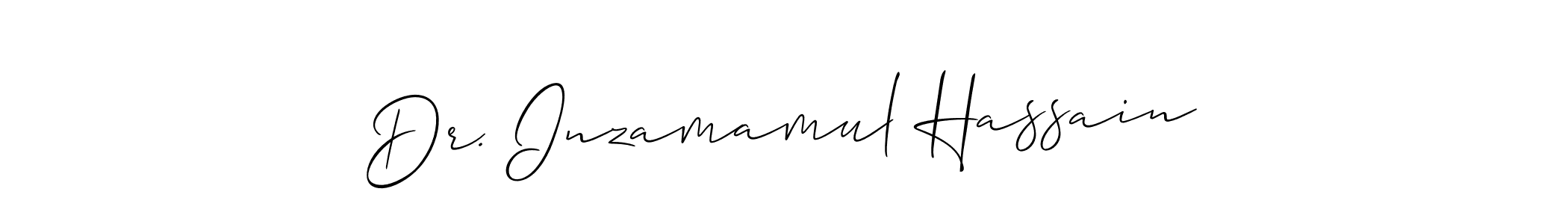 You should practise on your own different ways (Allison_Script) to write your name (Dr. Inzamamul Hassain) in signature. don't let someone else do it for you. Dr. Inzamamul Hassain signature style 2 images and pictures png