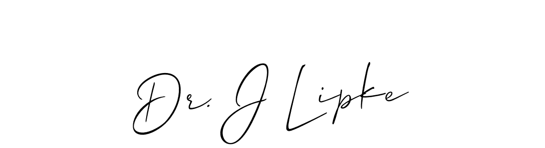 Also You can easily find your signature by using the search form. We will create Dr. J Lipke name handwritten signature images for you free of cost using Allison_Script sign style. Dr. J Lipke signature style 2 images and pictures png