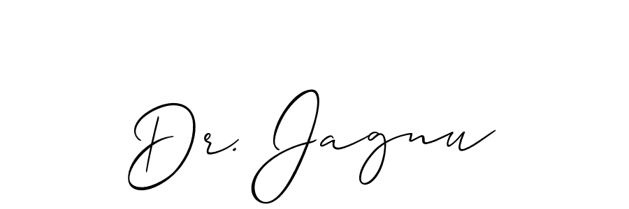 It looks lik you need a new signature style for name Dr. Jagnu. Design unique handwritten (Allison_Script) signature with our free signature maker in just a few clicks. Dr. Jagnu signature style 2 images and pictures png