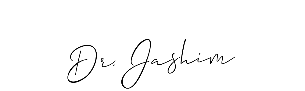 How to make Dr. Jashim signature? Allison_Script is a professional autograph style. Create handwritten signature for Dr. Jashim name. Dr. Jashim signature style 2 images and pictures png