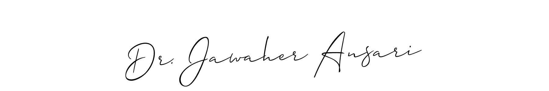 How to Draw Dr. Jawaher Ansari signature style? Allison_Script is a latest design signature styles for name Dr. Jawaher Ansari. Dr. Jawaher Ansari signature style 2 images and pictures png