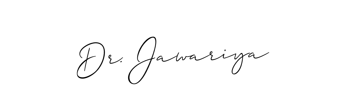Once you've used our free online signature maker to create your best signature Allison_Script style, it's time to enjoy all of the benefits that Dr. Jawariya name signing documents. Dr. Jawariya signature style 2 images and pictures png