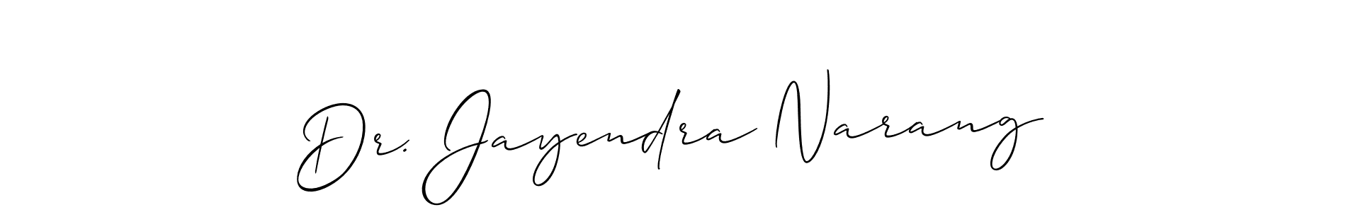 How to Draw Dr. Jayendra Narang signature style? Allison_Script is a latest design signature styles for name Dr. Jayendra Narang. Dr. Jayendra Narang signature style 2 images and pictures png