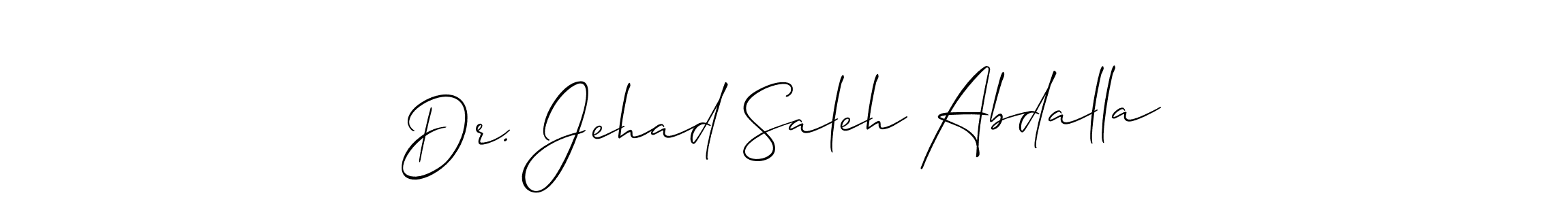 How to make Dr. Jehad Saleh Abdalla signature? Allison_Script is a professional autograph style. Create handwritten signature for Dr. Jehad Saleh Abdalla name. Dr. Jehad Saleh Abdalla signature style 2 images and pictures png