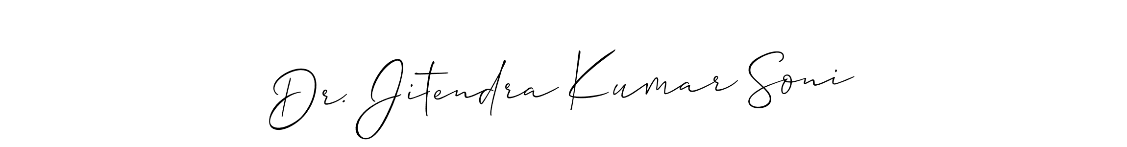 It looks lik you need a new signature style for name Dr. Jitendra Kumar Soni. Design unique handwritten (Allison_Script) signature with our free signature maker in just a few clicks. Dr. Jitendra Kumar Soni signature style 2 images and pictures png