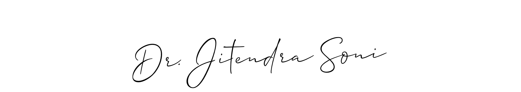 if you are searching for the best signature style for your name Dr. Jitendra Soni. so please give up your signature search. here we have designed multiple signature styles  using Allison_Script. Dr. Jitendra Soni signature style 2 images and pictures png