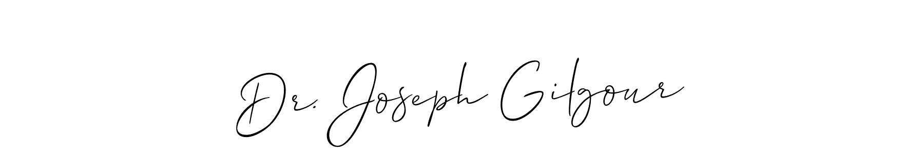 if you are searching for the best signature style for your name Dr. Joseph Gilgour. so please give up your signature search. here we have designed multiple signature styles  using Allison_Script. Dr. Joseph Gilgour signature style 2 images and pictures png