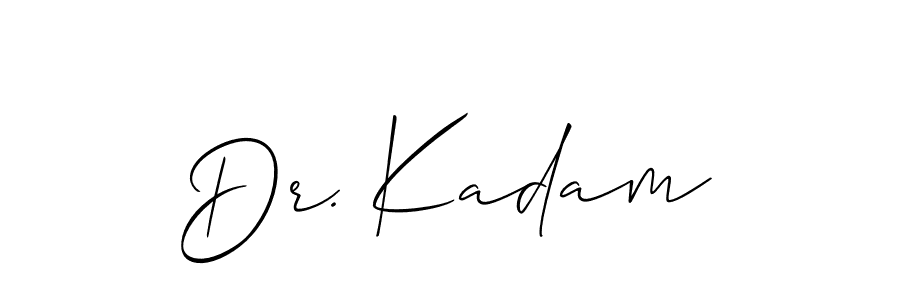 Similarly Allison_Script is the best handwritten signature design. Signature creator online .You can use it as an online autograph creator for name Dr. Kadam. Dr. Kadam signature style 2 images and pictures png