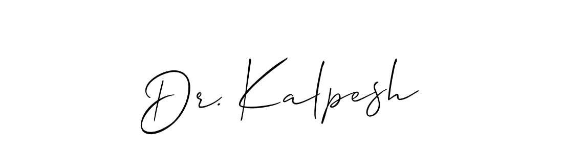 Also we have Dr. Kalpesh name is the best signature style. Create professional handwritten signature collection using Allison_Script autograph style. Dr. Kalpesh signature style 2 images and pictures png