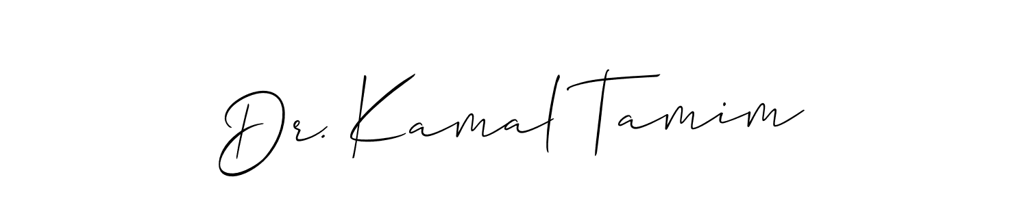 Allison_Script is a professional signature style that is perfect for those who want to add a touch of class to their signature. It is also a great choice for those who want to make their signature more unique. Get Dr. Kamal Tamim name to fancy signature for free. Dr. Kamal Tamim signature style 2 images and pictures png