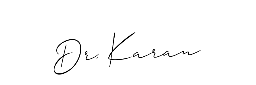 Make a short Dr. Karan signature style. Manage your documents anywhere anytime using Allison_Script. Create and add eSignatures, submit forms, share and send files easily. Dr. Karan signature style 2 images and pictures png