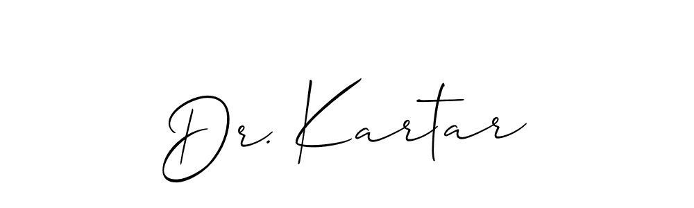 Check out images of Autograph of Dr. Kartar name. Actor Dr. Kartar Signature Style. Allison_Script is a professional sign style online. Dr. Kartar signature style 2 images and pictures png