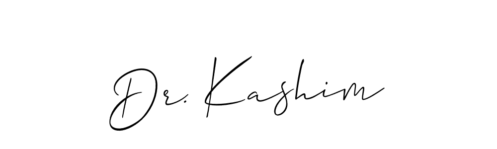 Make a beautiful signature design for name Dr. Kashim. With this signature (Allison_Script) style, you can create a handwritten signature for free. Dr. Kashim signature style 2 images and pictures png