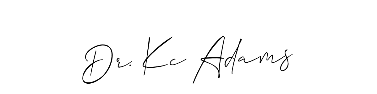 Also You can easily find your signature by using the search form. We will create Dr. Kc Adams name handwritten signature images for you free of cost using Allison_Script sign style. Dr. Kc Adams signature style 2 images and pictures png