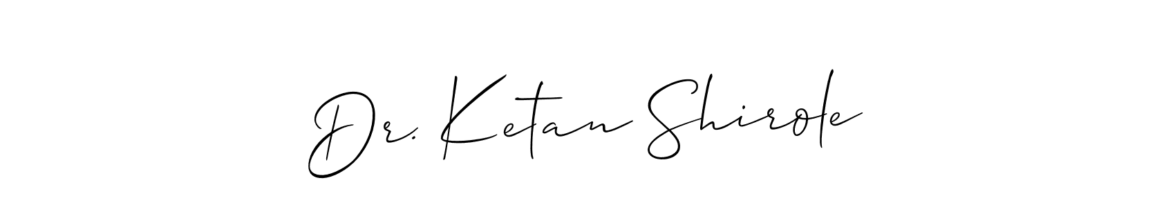 This is the best signature style for the Dr. Ketan Shirole name. Also you like these signature font (Allison_Script). Mix name signature. Dr. Ketan Shirole signature style 2 images and pictures png