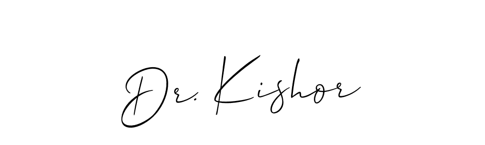 It looks lik you need a new signature style for name Dr. Kishor. Design unique handwritten (Allison_Script) signature with our free signature maker in just a few clicks. Dr. Kishor signature style 2 images and pictures png