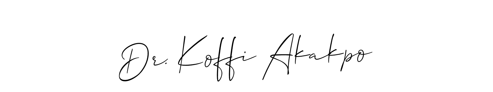 Similarly Allison_Script is the best handwritten signature design. Signature creator online .You can use it as an online autograph creator for name Dr. Koffi Akakpo. Dr. Koffi Akakpo signature style 2 images and pictures png