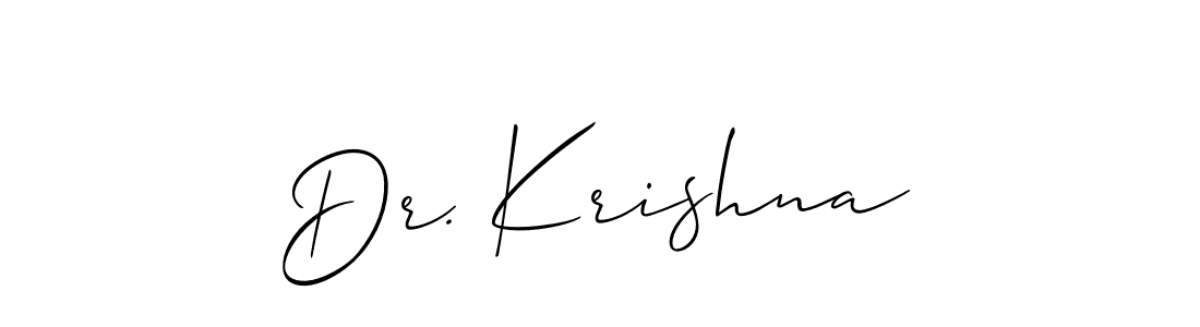 Also we have Dr. Krishna name is the best signature style. Create professional handwritten signature collection using Allison_Script autograph style. Dr. Krishna signature style 2 images and pictures png