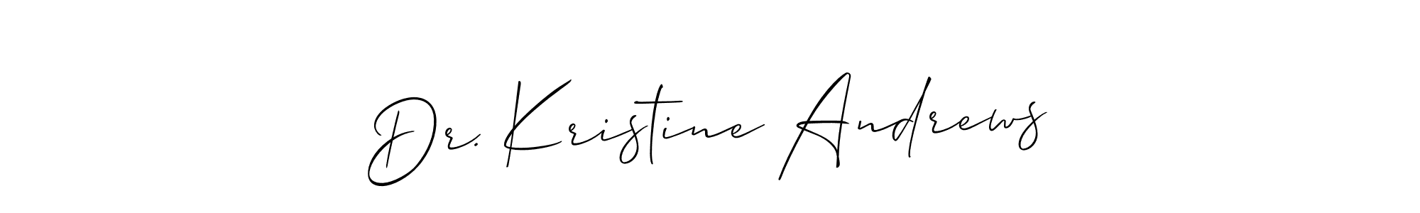 Similarly Allison_Script is the best handwritten signature design. Signature creator online .You can use it as an online autograph creator for name Dr. Kristine Andrews. Dr. Kristine Andrews signature style 2 images and pictures png