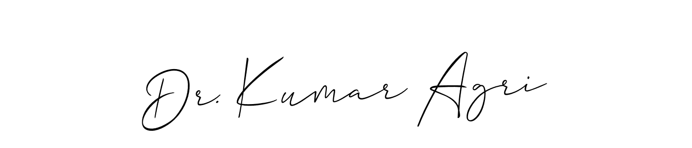 Dr. Kumar Agri stylish signature style. Best Handwritten Sign (Allison_Script) for my name. Handwritten Signature Collection Ideas for my name Dr. Kumar Agri. Dr. Kumar Agri signature style 2 images and pictures png