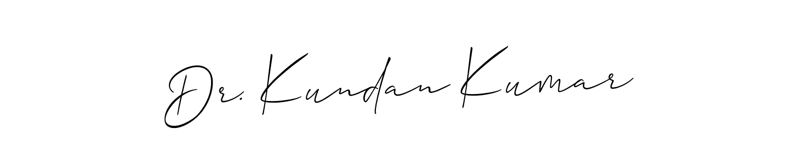 How to make Dr. Kundan Kumar name signature. Use Allison_Script style for creating short signs online. This is the latest handwritten sign. Dr. Kundan Kumar signature style 2 images and pictures png