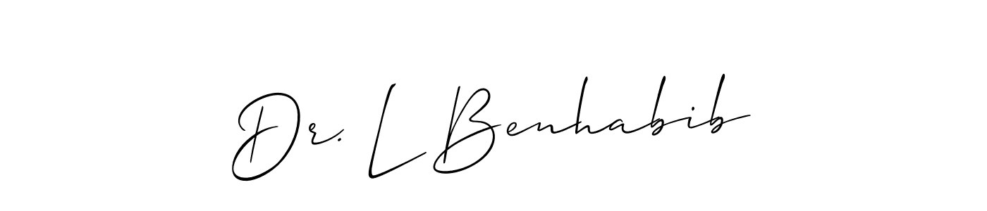 Best and Professional Signature Style for Dr. L Benhabib. Allison_Script Best Signature Style Collection. Dr. L Benhabib signature style 2 images and pictures png