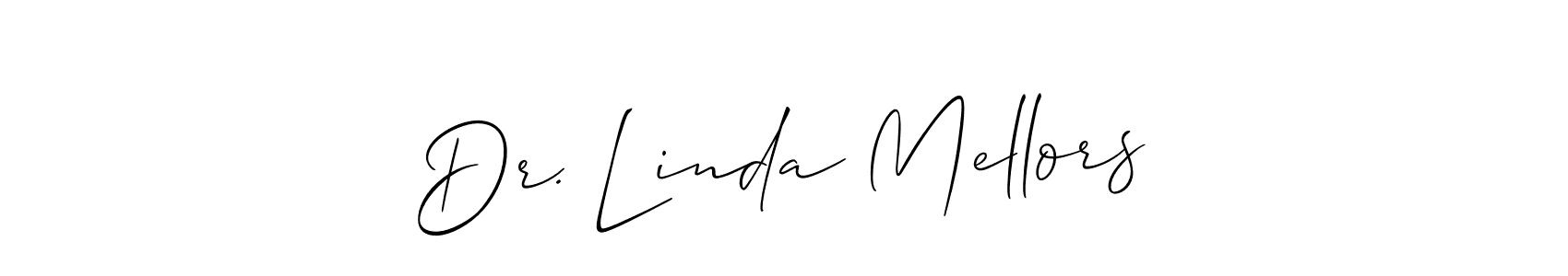 Make a beautiful signature design for name Dr. Linda Mellors. With this signature (Allison_Script) style, you can create a handwritten signature for free. Dr. Linda Mellors signature style 2 images and pictures png