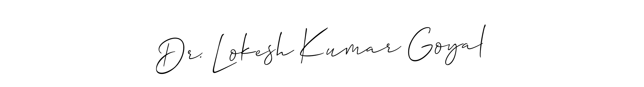 Make a short Dr. Lokesh Kumar Goyal signature style. Manage your documents anywhere anytime using Allison_Script. Create and add eSignatures, submit forms, share and send files easily. Dr. Lokesh Kumar Goyal signature style 2 images and pictures png