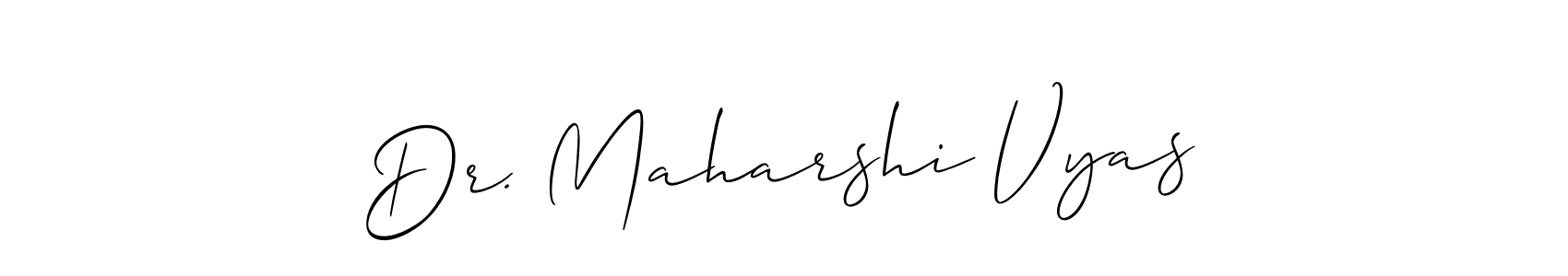 How to make Dr. Maharshi Vyas signature? Allison_Script is a professional autograph style. Create handwritten signature for Dr. Maharshi Vyas name. Dr. Maharshi Vyas signature style 2 images and pictures png