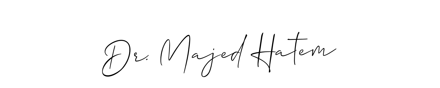 Create a beautiful signature design for name Dr. Majed Hatem. With this signature (Allison_Script) fonts, you can make a handwritten signature for free. Dr. Majed Hatem signature style 2 images and pictures png