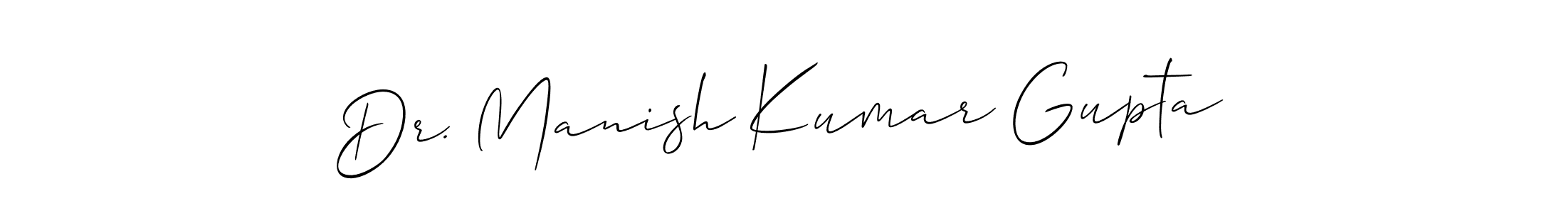 Create a beautiful signature design for name Dr. Manish Kumar Gupta. With this signature (Allison_Script) fonts, you can make a handwritten signature for free. Dr. Manish Kumar Gupta signature style 2 images and pictures png