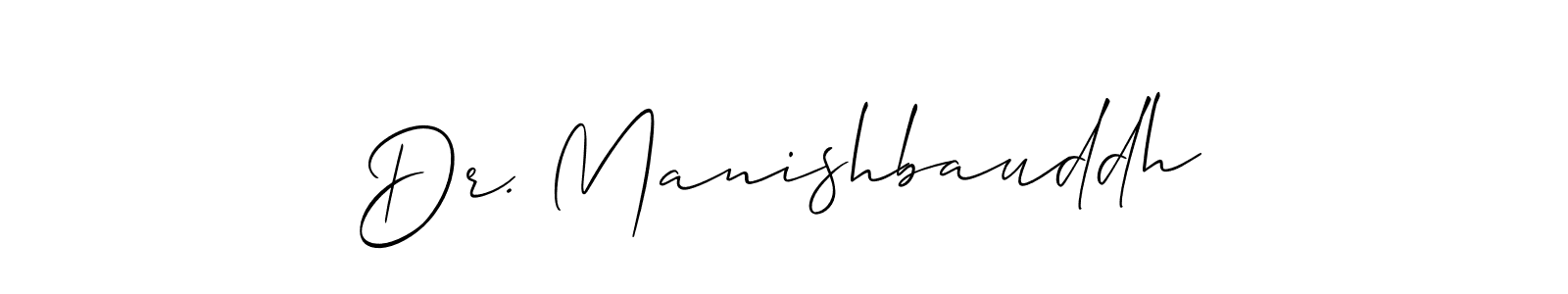 This is the best signature style for the Dr. Manishbauddh name. Also you like these signature font (Allison_Script). Mix name signature. Dr. Manishbauddh signature style 2 images and pictures png