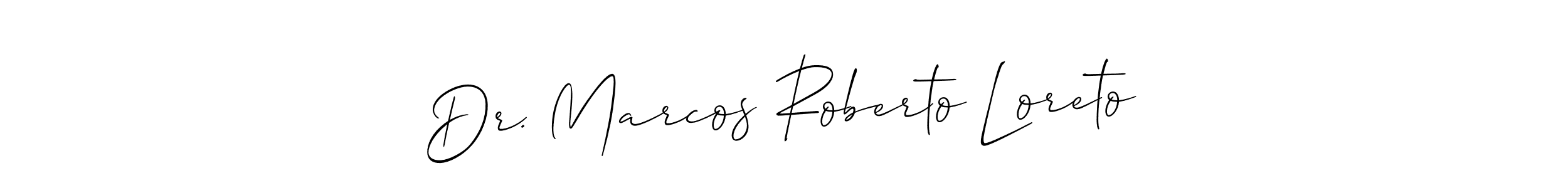 if you are searching for the best signature style for your name Dr. Marcos Roberto Loreto. so please give up your signature search. here we have designed multiple signature styles  using Allison_Script. Dr. Marcos Roberto Loreto signature style 2 images and pictures png