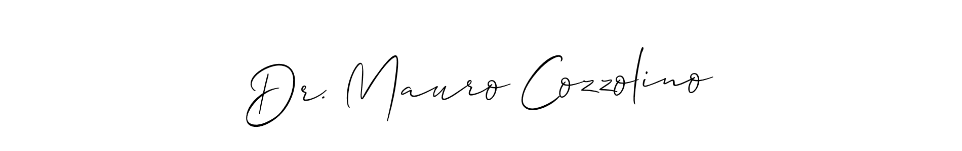 How to make Dr. Mauro Cozzolino signature? Allison_Script is a professional autograph style. Create handwritten signature for Dr. Mauro Cozzolino name. Dr. Mauro Cozzolino signature style 2 images and pictures png