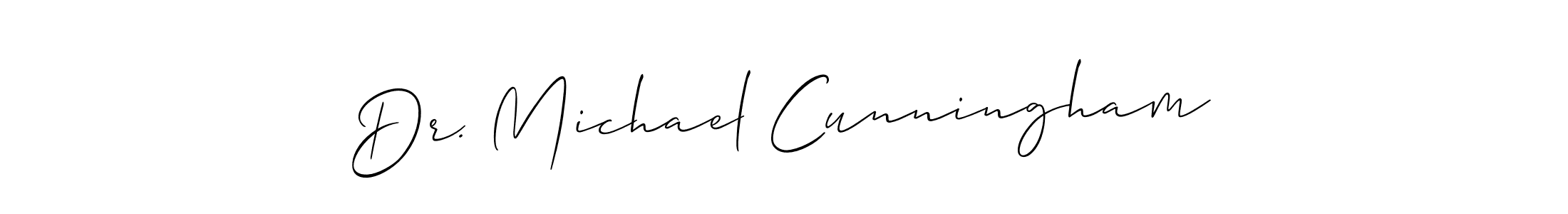The best way (Allison_Script) to make a short signature is to pick only two or three words in your name. The name Dr. Michael Cunningham include a total of six letters. For converting this name. Dr. Michael Cunningham signature style 2 images and pictures png