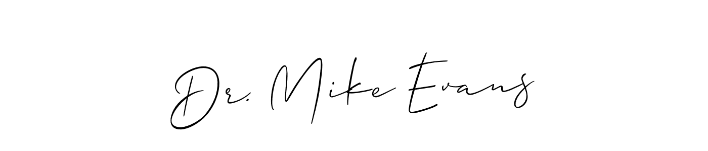 Make a short Dr. Mike Evans signature style. Manage your documents anywhere anytime using Allison_Script. Create and add eSignatures, submit forms, share and send files easily. Dr. Mike Evans signature style 2 images and pictures png