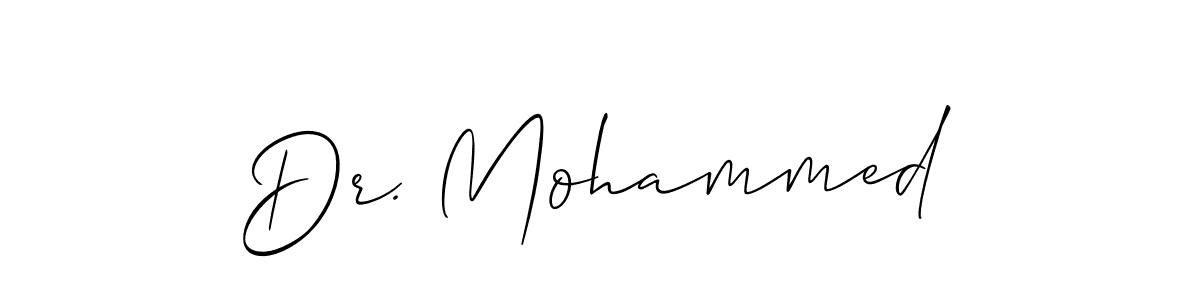 Also You can easily find your signature by using the search form. We will create Dr. Mohammed name handwritten signature images for you free of cost using Allison_Script sign style. Dr. Mohammed signature style 2 images and pictures png
