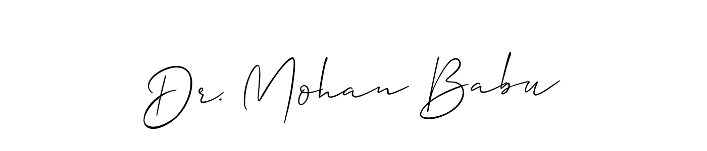 The best way (Allison_Script) to make a short signature is to pick only two or three words in your name. The name Dr. Mohan Babu include a total of six letters. For converting this name. Dr. Mohan Babu signature style 2 images and pictures png