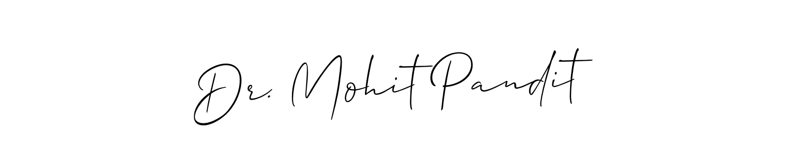 Also You can easily find your signature by using the search form. We will create Dr. Mohit Pandit name handwritten signature images for you free of cost using Allison_Script sign style. Dr. Mohit Pandit signature style 2 images and pictures png