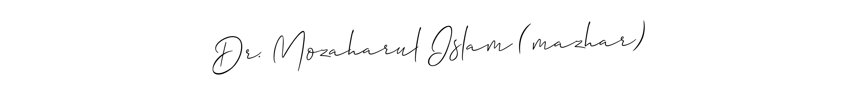 Use a signature maker to create a handwritten signature online. With this signature software, you can design (Allison_Script) your own signature for name Dr. Mozaharul Islam (mazhar). Dr. Mozaharul Islam (mazhar) signature style 2 images and pictures png