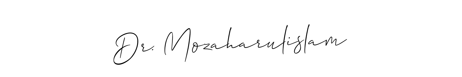 Design your own signature with our free online signature maker. With this signature software, you can create a handwritten (Allison_Script) signature for name Dr. Mozaharulislam. Dr. Mozaharulislam signature style 2 images and pictures png