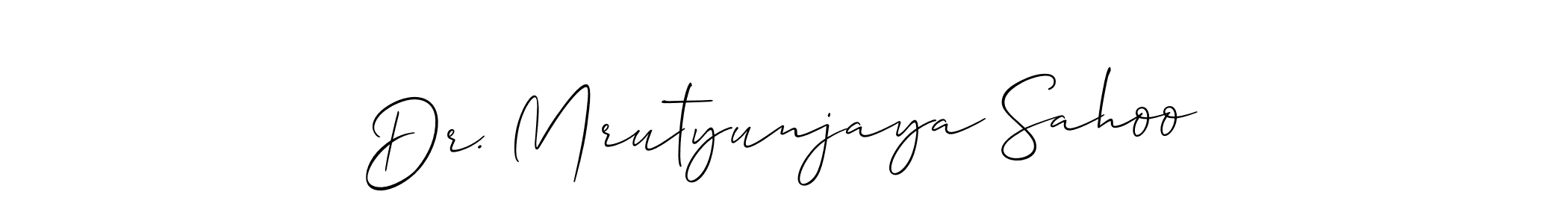 You should practise on your own different ways (Allison_Script) to write your name (Dr. Mrutyunjaya Sahoo) in signature. don't let someone else do it for you. Dr. Mrutyunjaya Sahoo signature style 2 images and pictures png