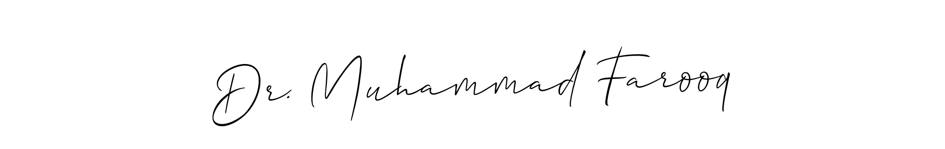 How to make Dr. Muhammad Farooq signature? Allison_Script is a professional autograph style. Create handwritten signature for Dr. Muhammad Farooq name. Dr. Muhammad Farooq signature style 2 images and pictures png