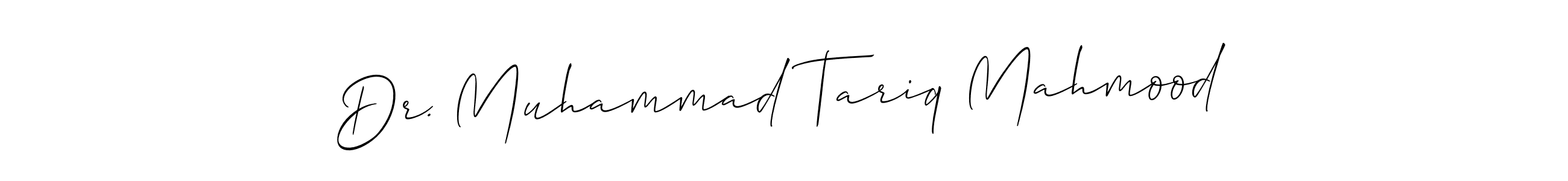 How to make Dr. Muhammad Tariq Mahmood signature? Allison_Script is a professional autograph style. Create handwritten signature for Dr. Muhammad Tariq Mahmood name. Dr. Muhammad Tariq Mahmood signature style 2 images and pictures png