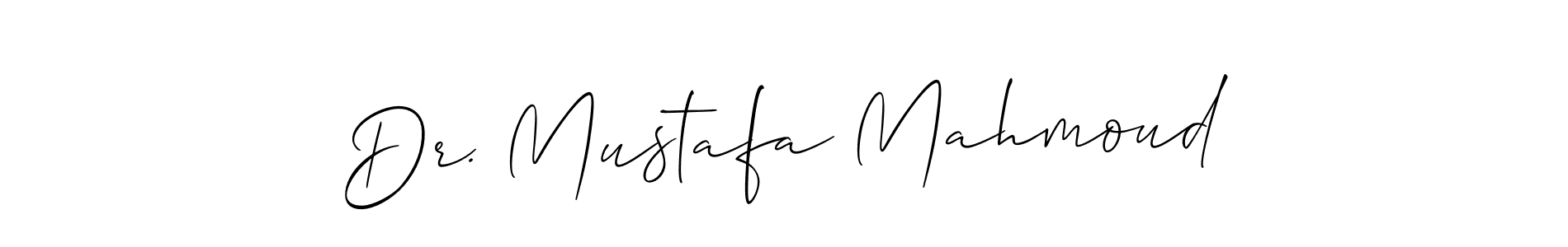 How to make Dr. Mustafa Mahmoud signature? Allison_Script is a professional autograph style. Create handwritten signature for Dr. Mustafa Mahmoud name. Dr. Mustafa Mahmoud signature style 2 images and pictures png